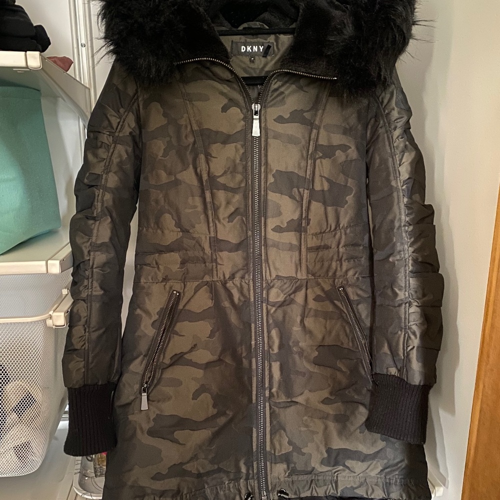 DKNY size XS camo winter coat